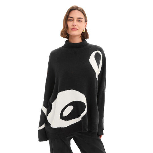 TIRELLI Retro Circle Print Knit